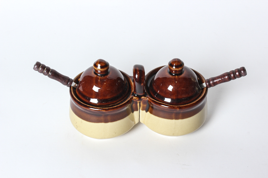 Brown and Yellow Dishware