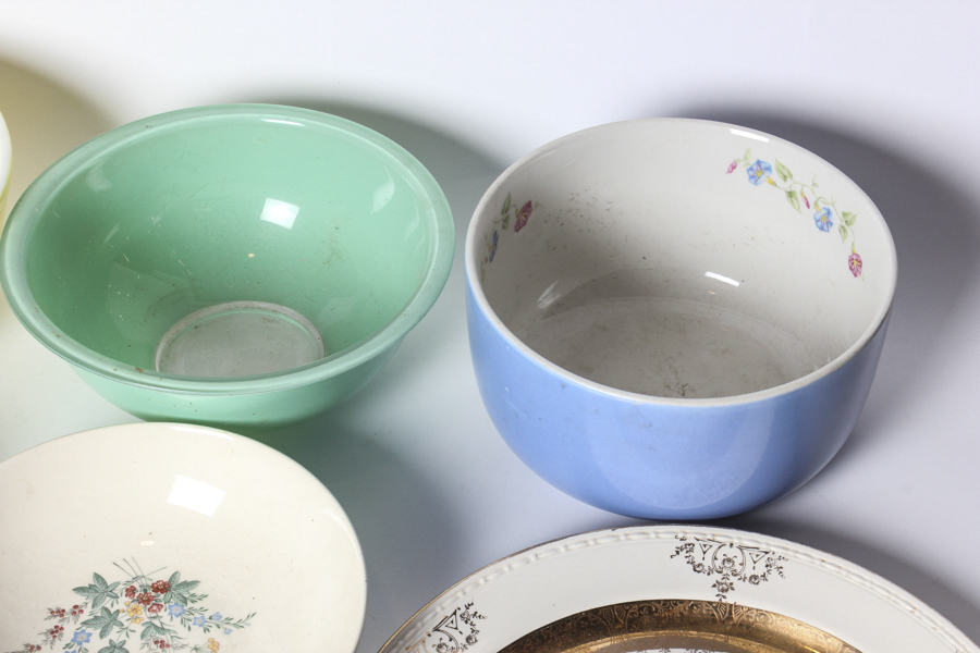 22K Gold Trimmed Plate and Dishware