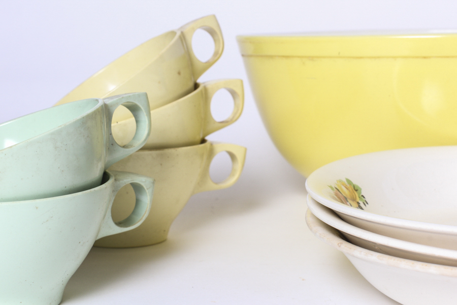 22K Gold Trimmed Plate and Dishware