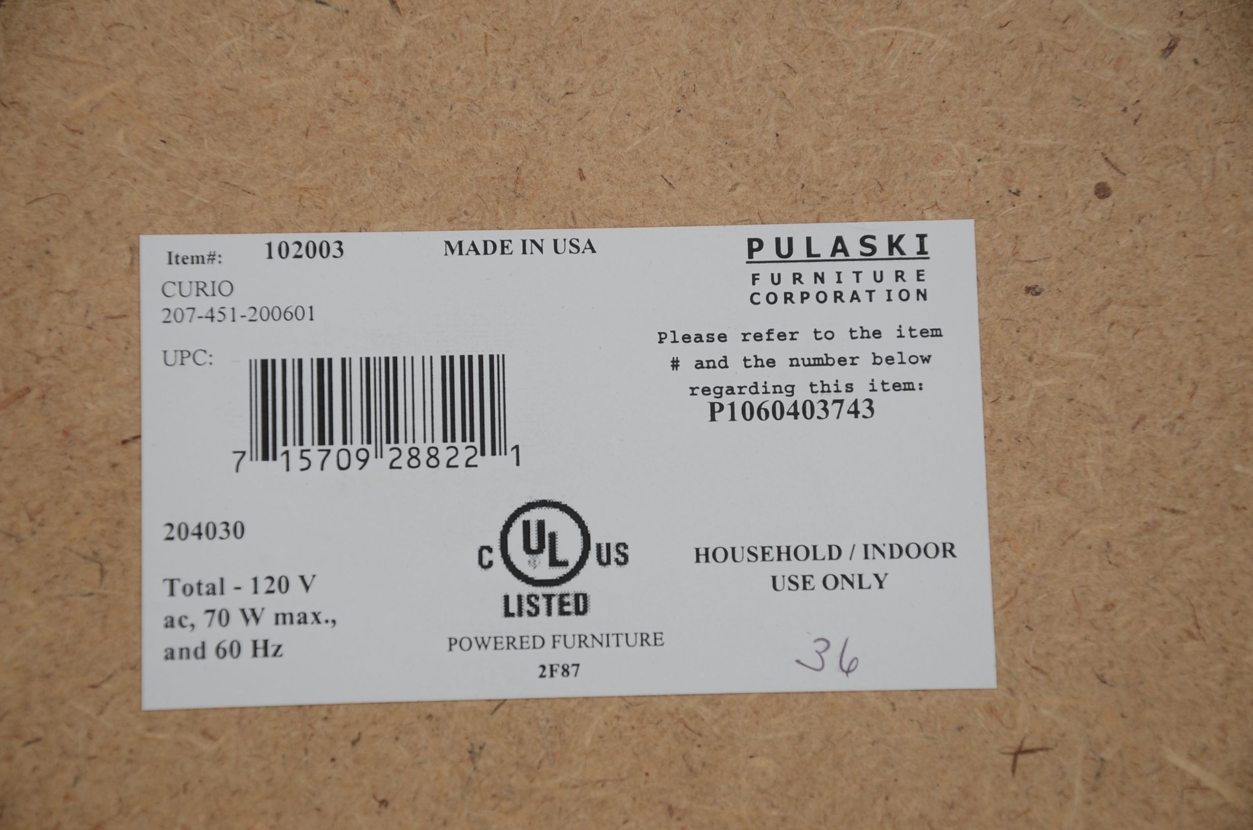 Curio Display Cabinet