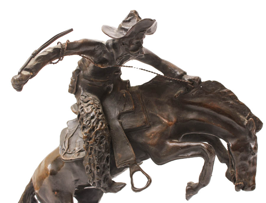 Frederic Remington Reproduction Bronze "Wooly Chaps" Sculpture