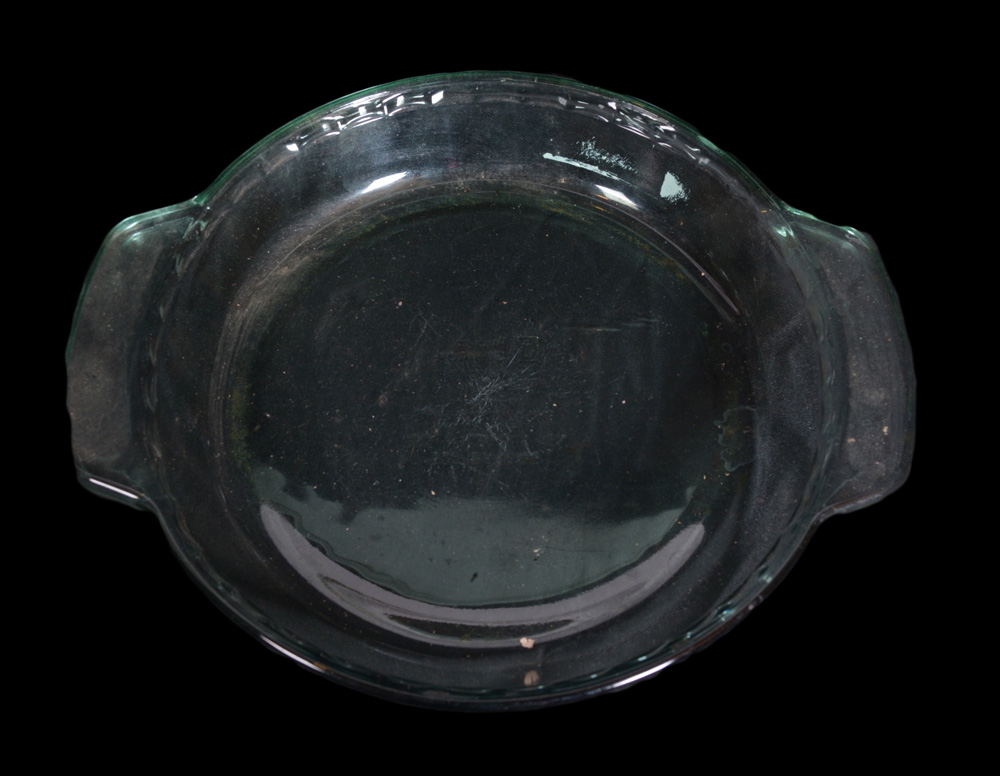 Collection of Pyrex DIsh, Metal Platter and Glass Dish