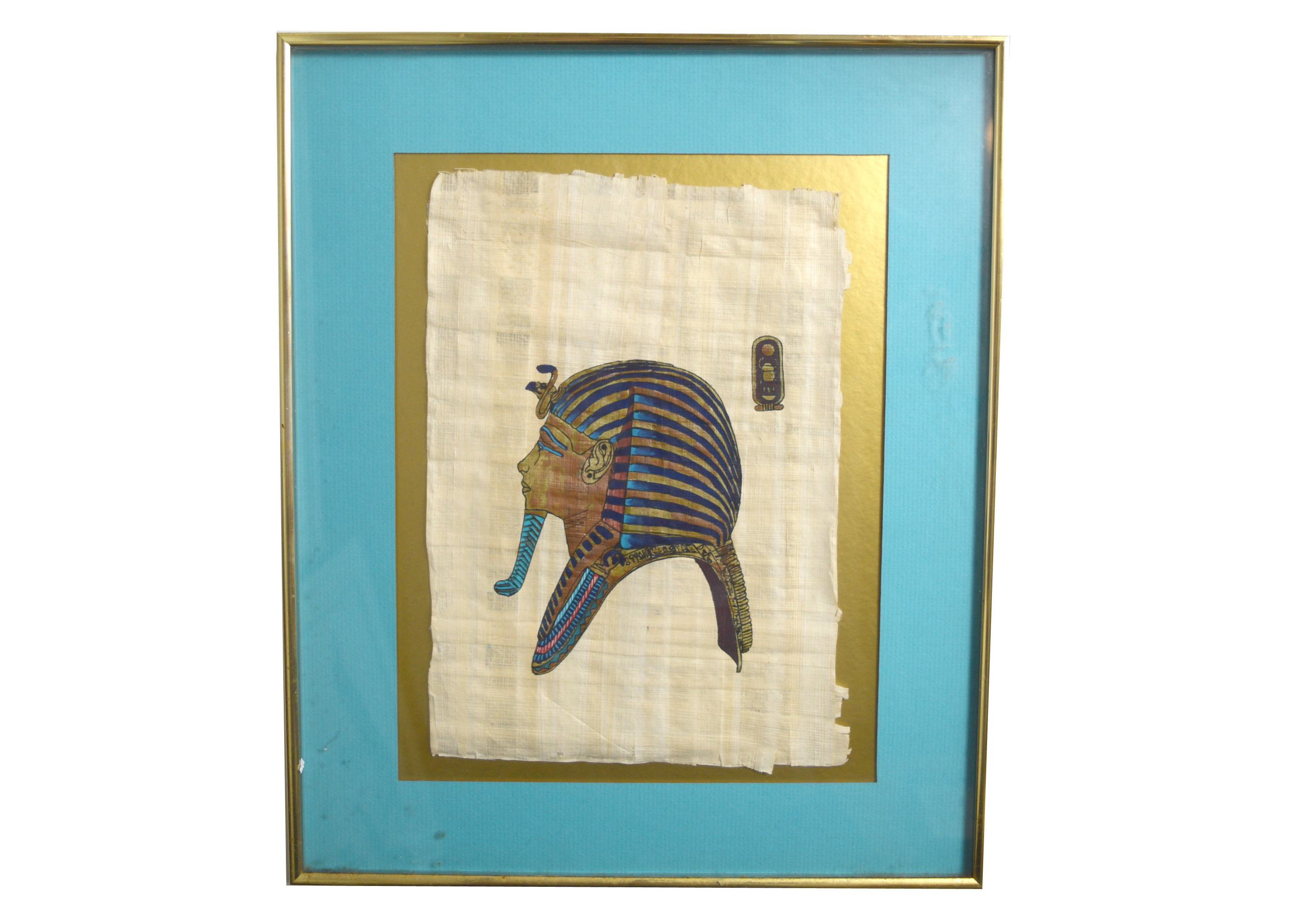 King Tutankhamun Painting on Papyrus