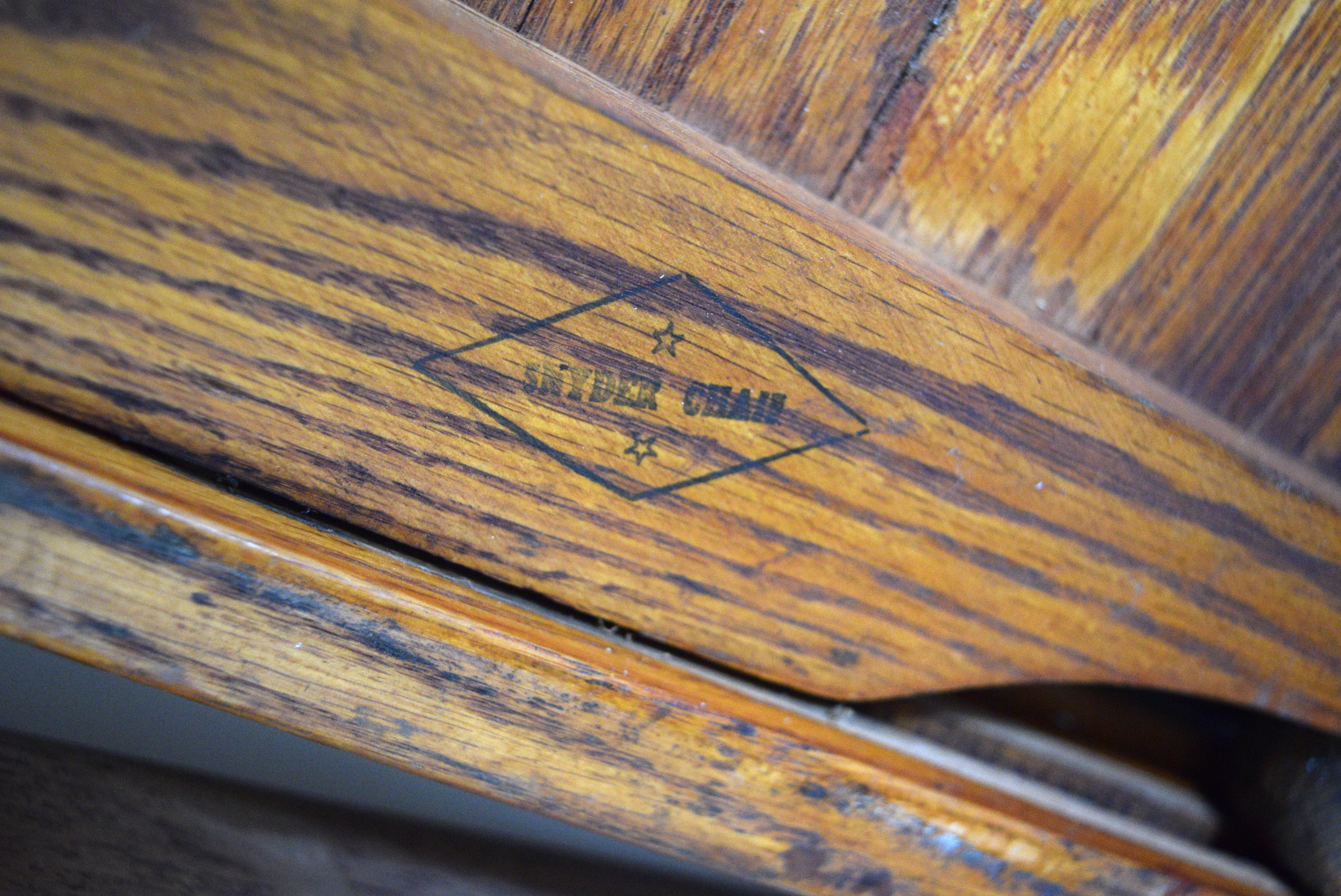 Four Vintage Snyder Chair Co. Wooden Folding Chairs