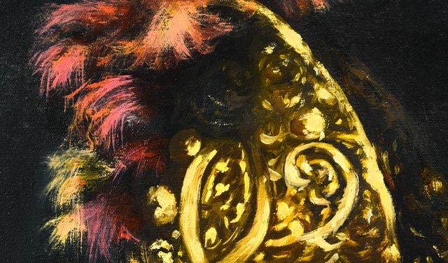 Oil Copy Painting of Rembrandt's "Man in a Golden Helmet"