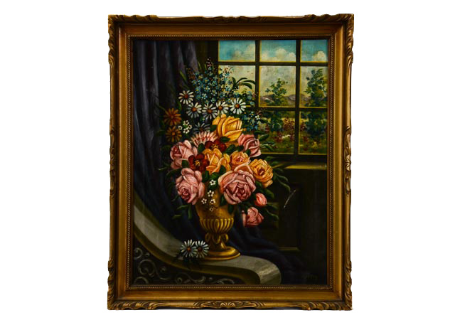 H. Ludden Oil on Canvas Still Life