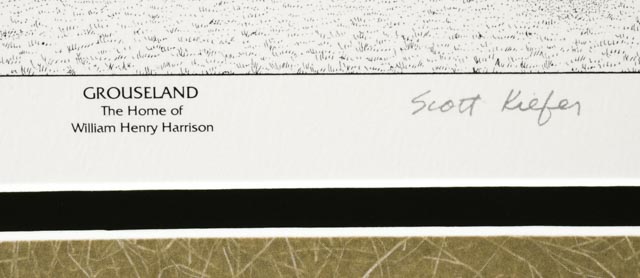 Lot of Five Scott Kiefer Lithographs of Presidents' Homes