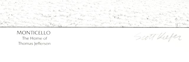 Lot of Five Scott Kiefer Lithographs of Presidents' Homes