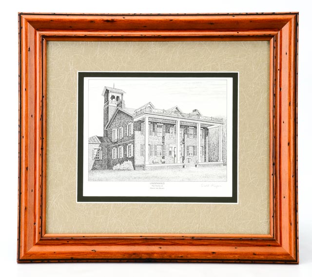 Lot of Five Scott Kiefer Lithographs of Presidents' Homes