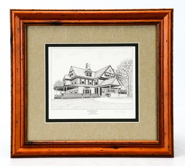 Lot of Five Scott Kiefer Lithographs of Presidents' Homes
