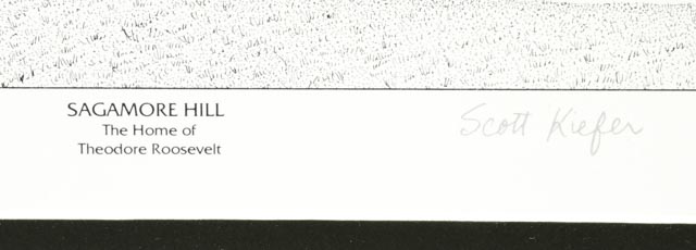 Lot of Five Scott Kiefer Lithographs of Presidents' Homes