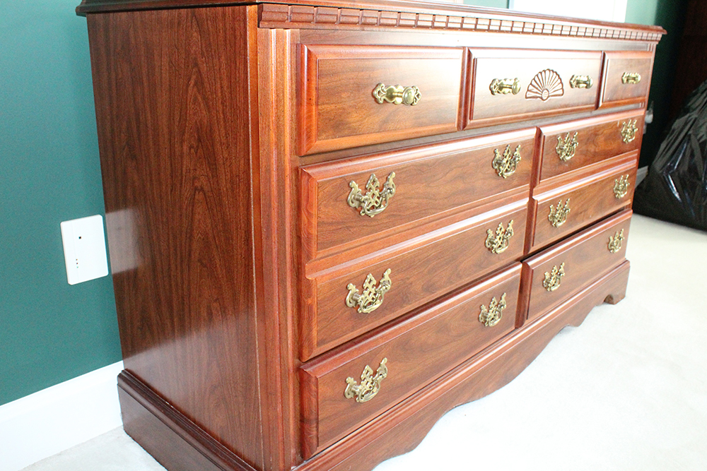 Broyhill Cherry American Traditional Dresser with Attached Mirror