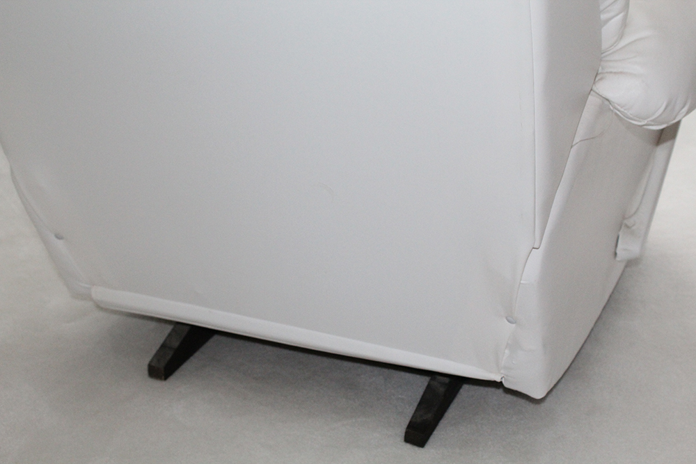 White Faux Leather Reclining Armchair