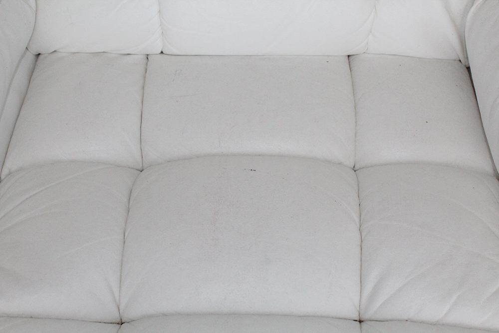 White Faux Leather Reclining Armchair