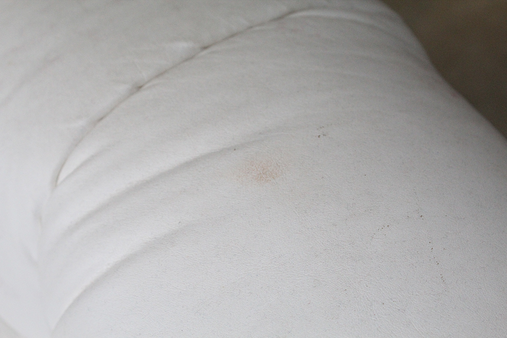 White Faux Leather Reclining Armchair