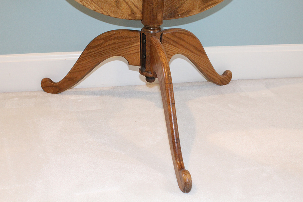 Oval Oak Standing Mirror