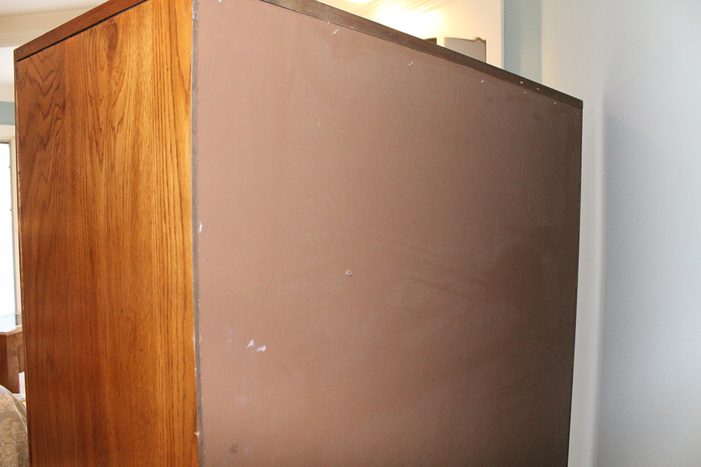 Mid Century Oak Chest of Drawers with Rattan Panels