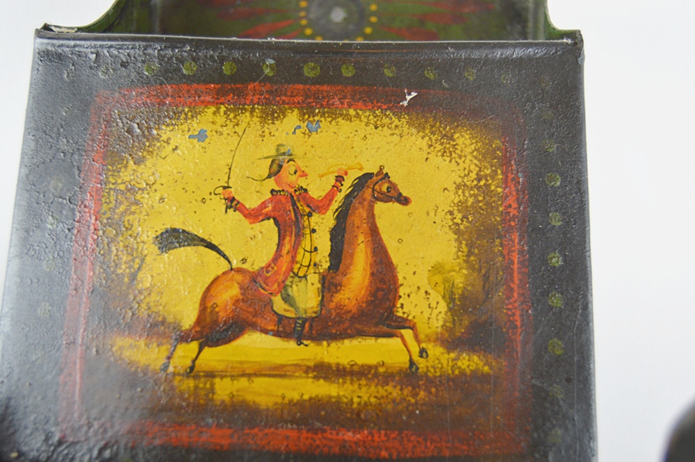 Vintage Toleware with Old German Folk Art Dustpan