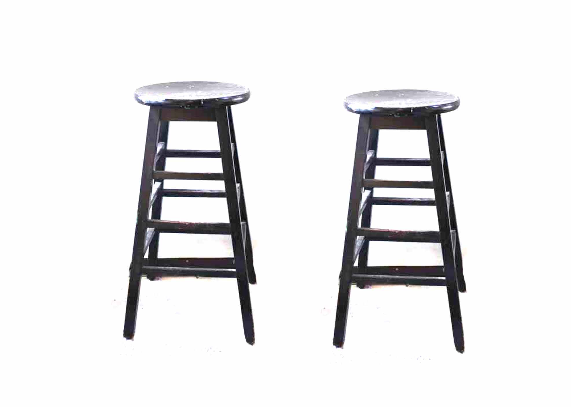 Pair of Black Bar Stools
