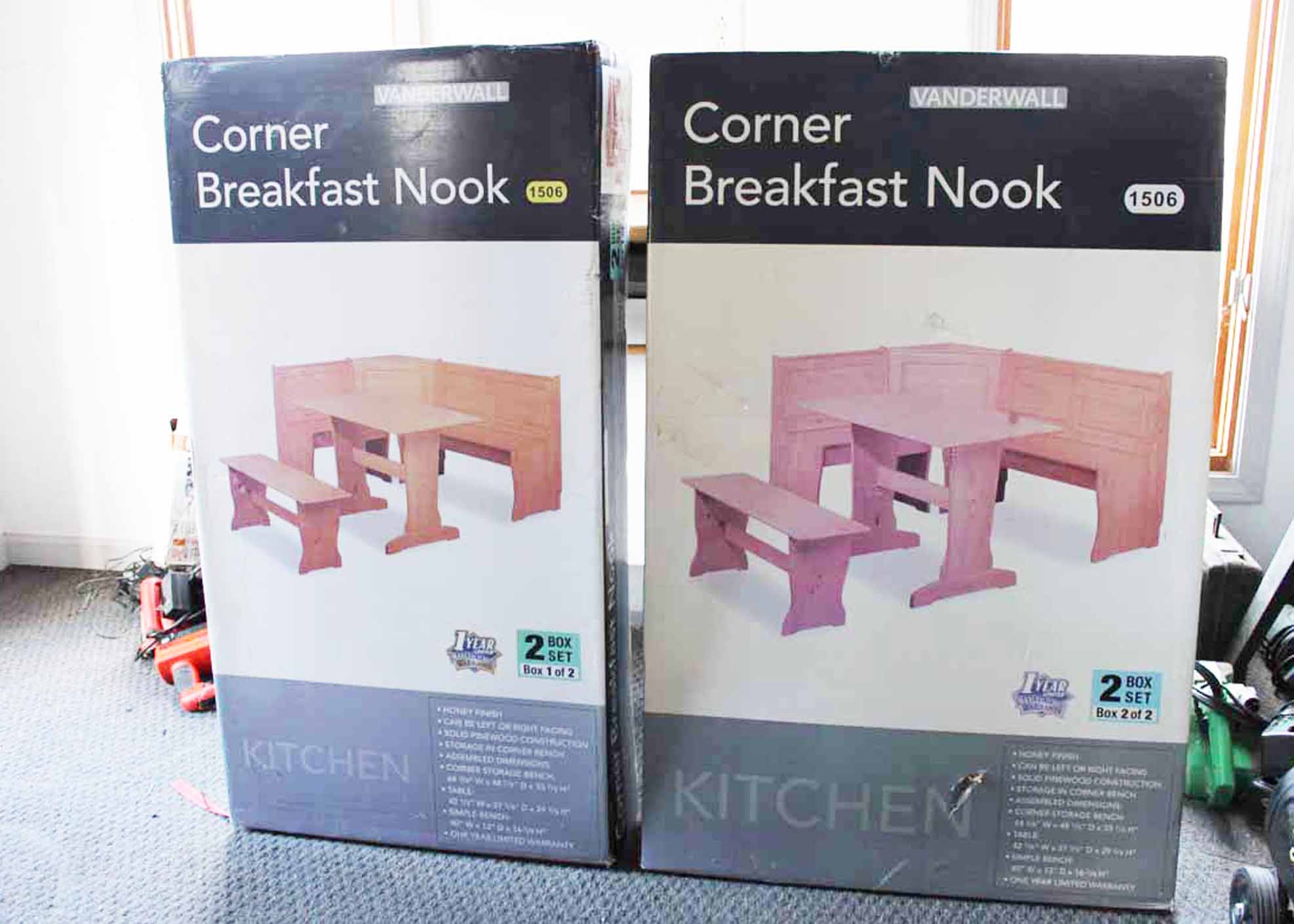 Vanderwall Three Piece Corner Breakfast Nook