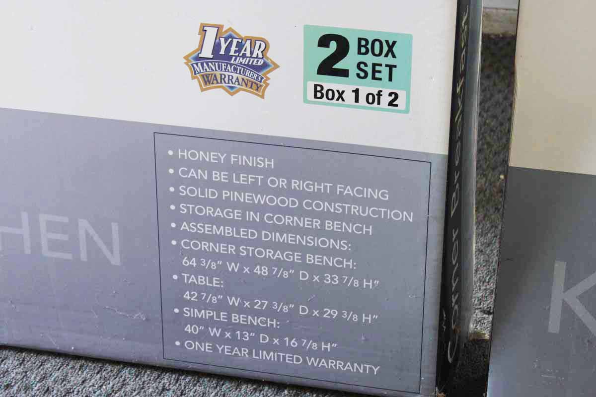 Vanderwall Three Piece Corner Breakfast Nook