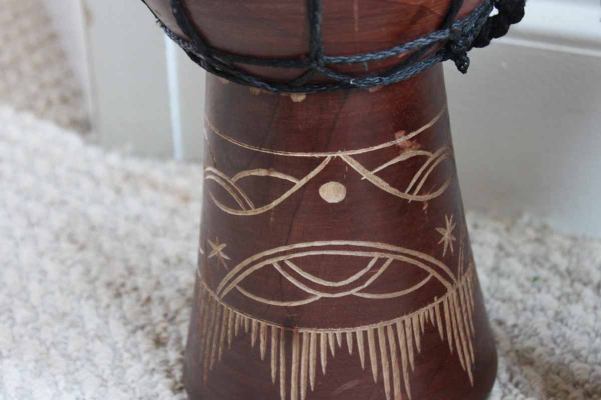 Pair of Indonesian Made Djembe Drums