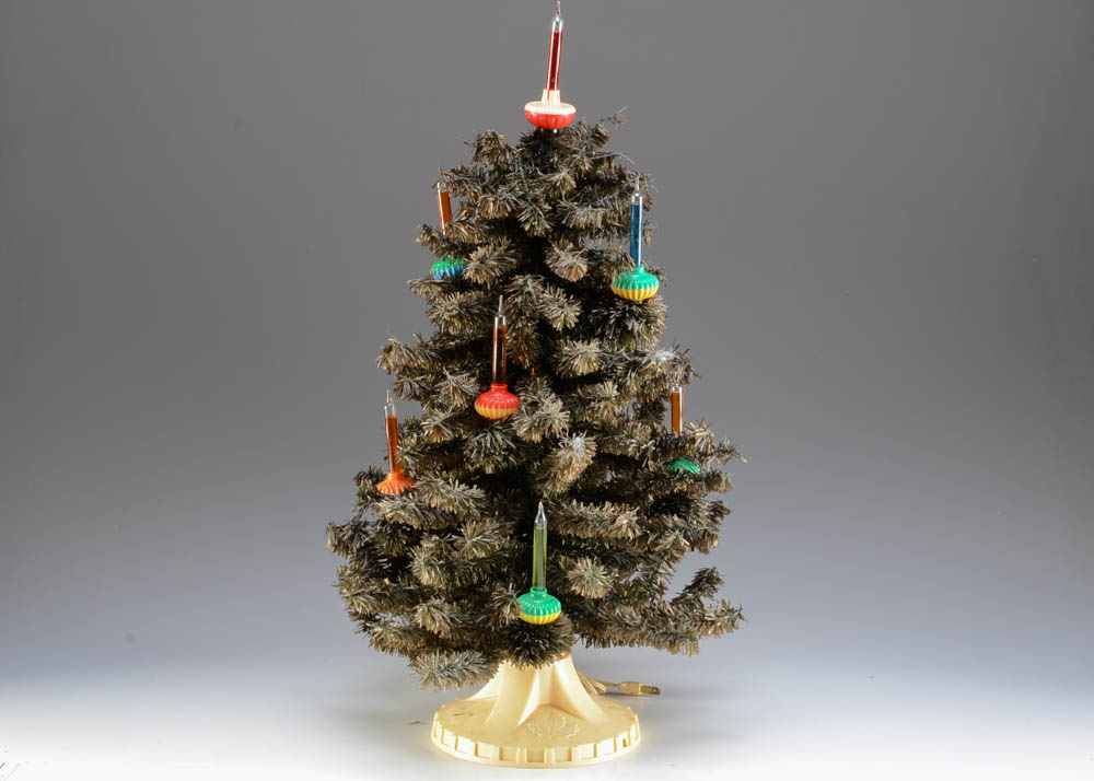 Vintage 9 Bubble Light Tabletop Christmas Tree