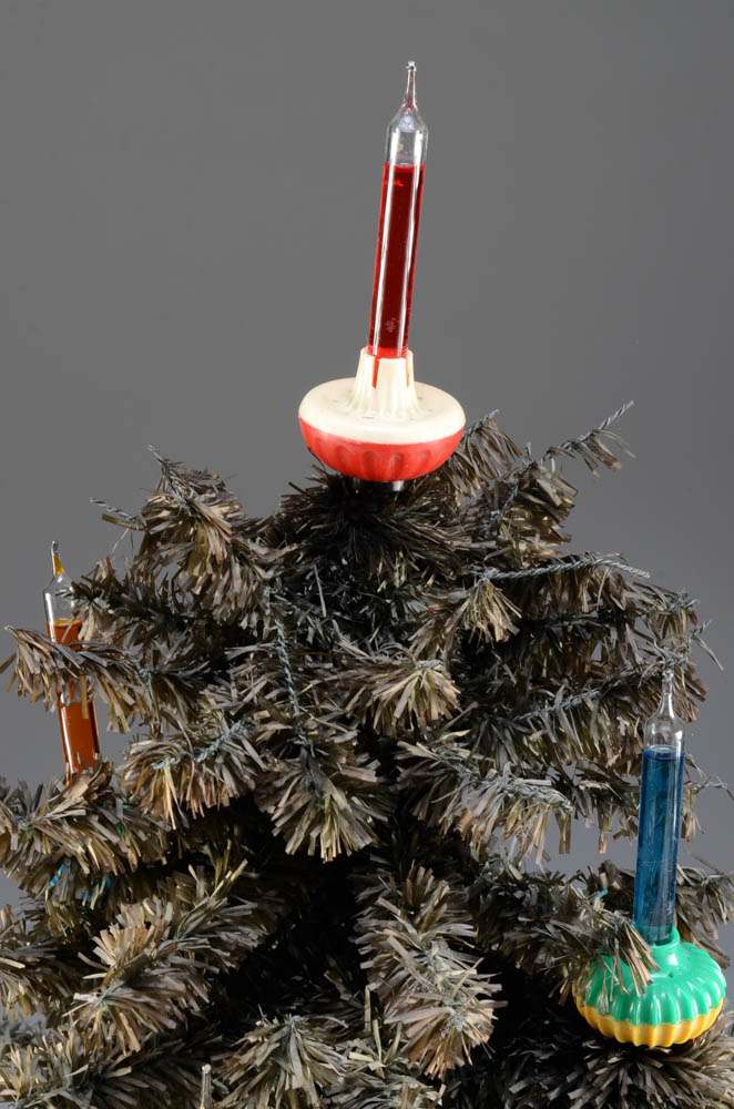 Vintage 9 Bubble Light Tabletop Christmas Tree