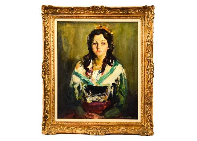 Arthur William Woelfle Original Oil Painting Portrait of "Rosa"