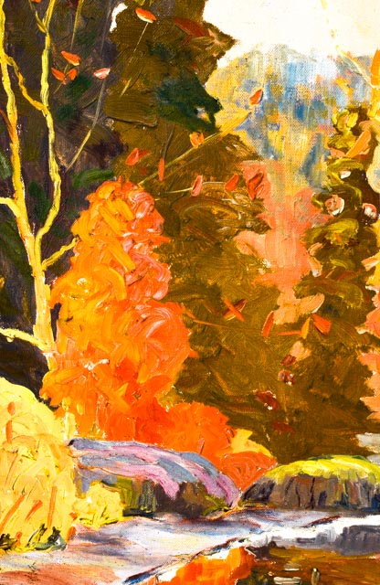 C.H. Dunning Original 1927 Oil on Canvas "Trout Stream"