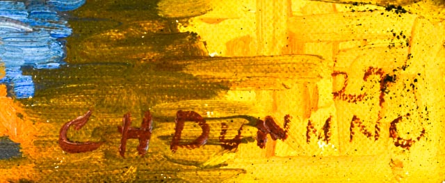 C.H. Dunning Original 1927 Oil on Canvas "Trout Stream"