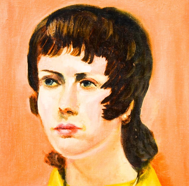 Irene Wiley Oil on Canvas Board Portrait