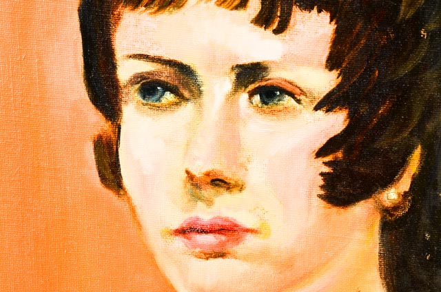 Irene Wiley Oil on Canvas Board Portrait