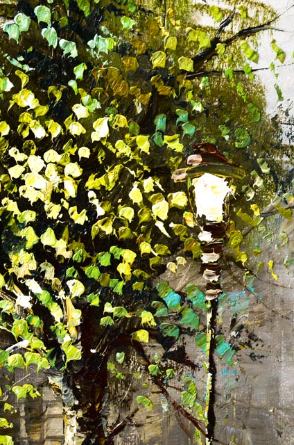 Caroline Burnett Oil Painting of Parisian Street Scene