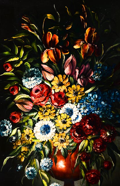 M. Corda Original Oil Painting of Floral Still Life