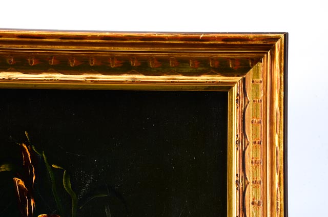 M. Corda Original Oil Painting of Floral Still Life