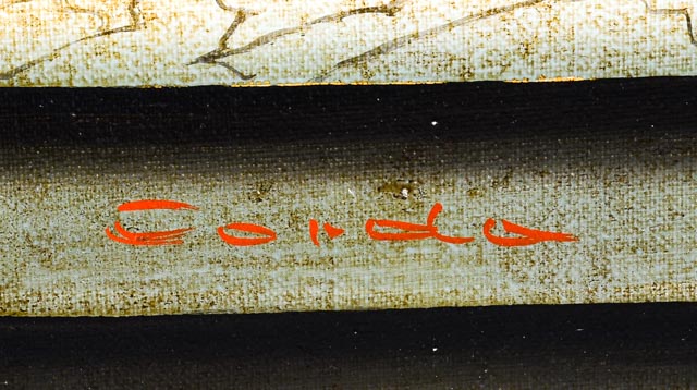 M. Corda Original Oil Painting of Floral Still Life