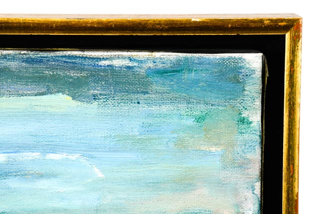 Adeline A. Hoagland Oil Painting of Children at Seashore