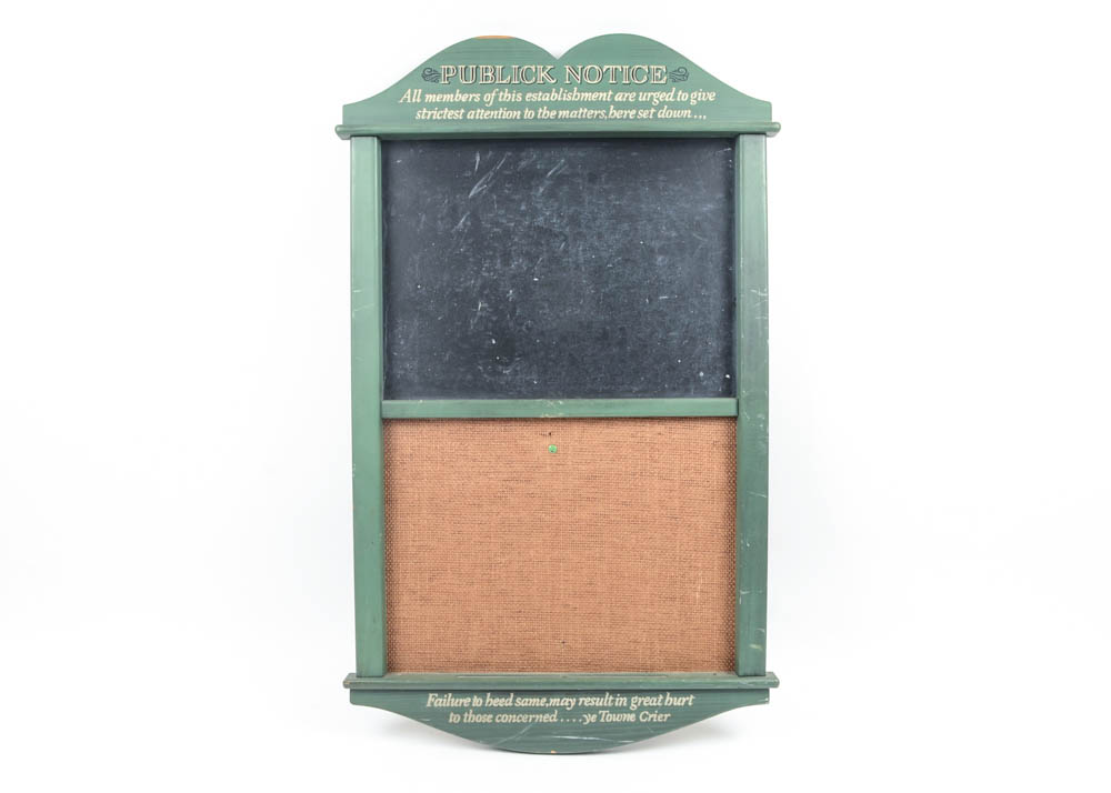 Vintage Inspired "Publick Notice" Board