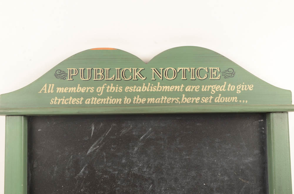 Vintage Inspired "Publick Notice" Board