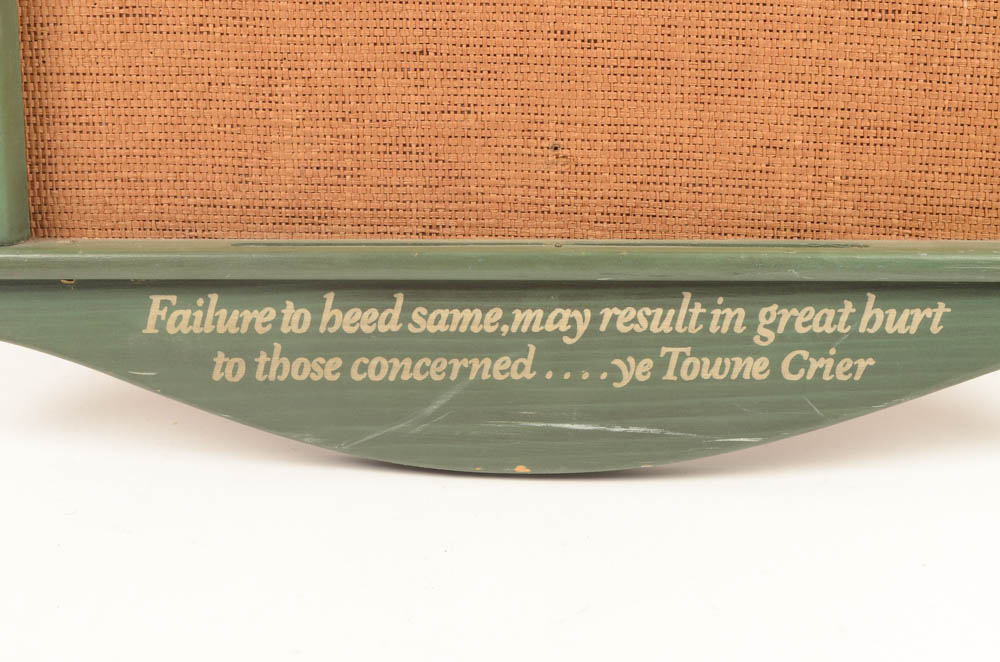 Vintage Inspired "Publick Notice" Board