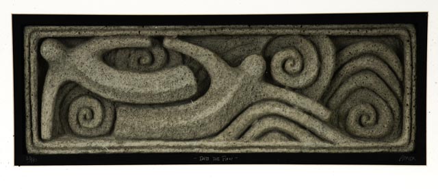 Ralph Prata Limited Edition Concrete Carving "Into the Flow"