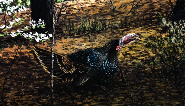 Steven P. Spangler Offset Lithograph of Turkeys