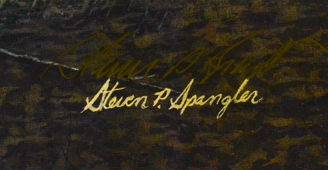 Steven P. Spangler Offset Lithograph of Turkeys