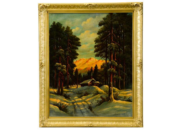 Thomas Manning Moore Oil Painting "Evening in the Valley"