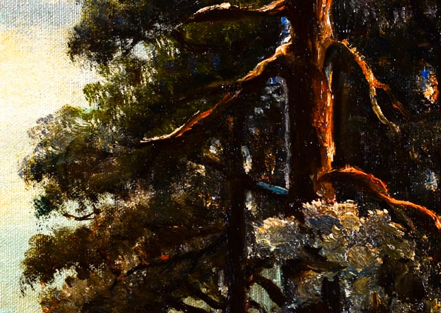 Thomas Manning Moore Oil Painting "Evening in the Valley"