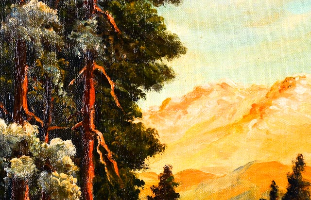 Thomas Manning Moore Oil Painting "Evening in the Valley"