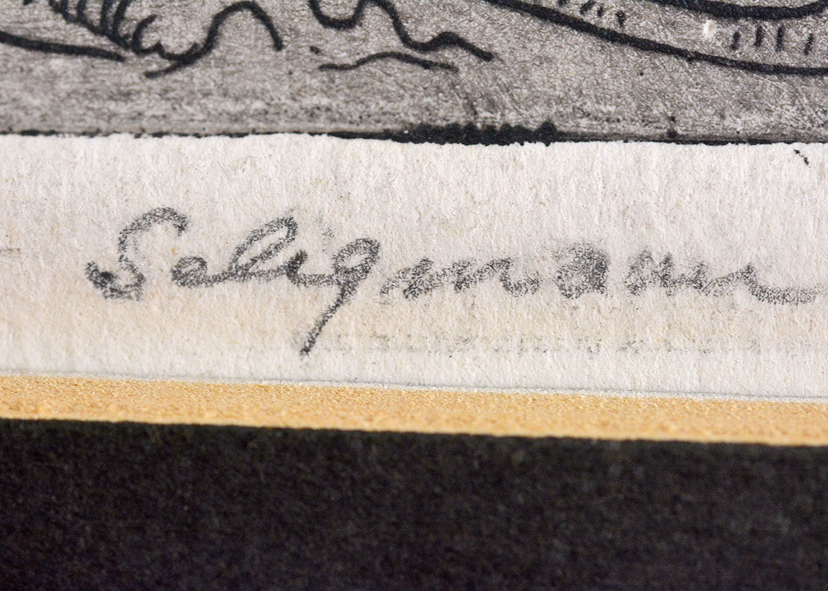 Framed Kurt Seligmann Etching and Retrospective Book