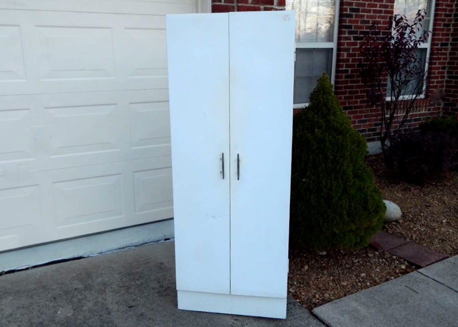 Vintage White Metal Cabinet