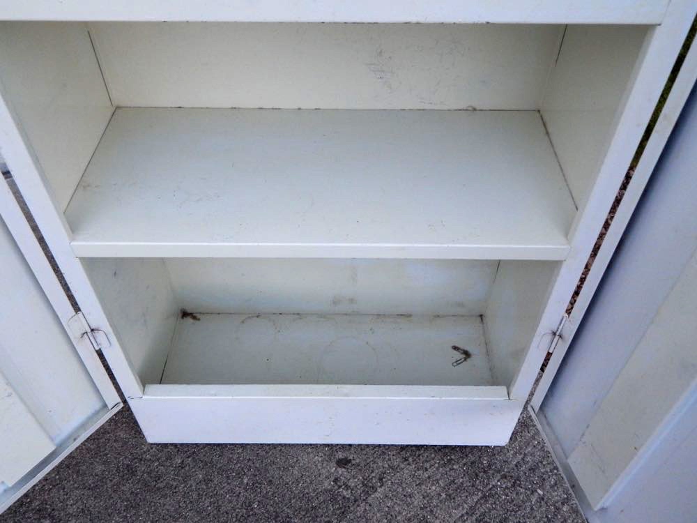 Vintage White Metal Cabinet